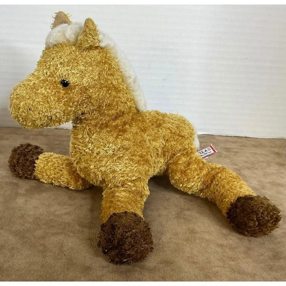 Douglas Cuddle Toys Horse Plush Tan‎ Brown Hooves White Mane 16